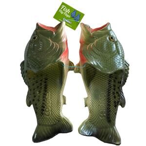 Coddies Fish Flip Flops GREEN BASS Slippers EU 38/39 Men’s 5/6 Women’s 7/8 NWT